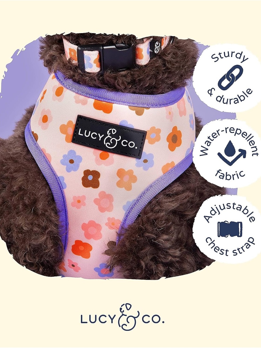 Reversible Harness - Purple, Orange & Pink - Picture 2 of 7